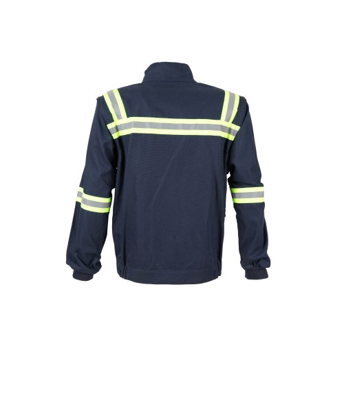 Reflektörlü Lacivert Gabardin İş Montu