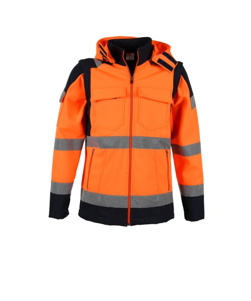 Reflektörlü Turuncu Softshell İş Kabanı