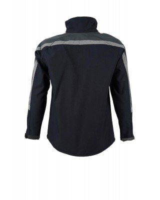 Lacivert Gri Softshell İş Montu