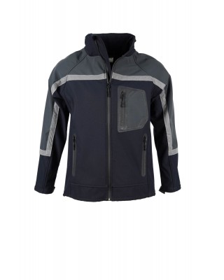 Lacivert Gri Softshell İş Montu