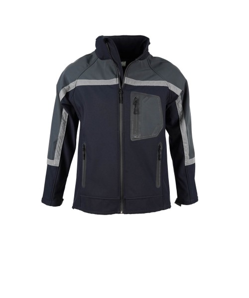 Lacivert Gri Softshell İş Montu
