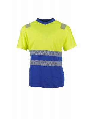 Reflektörlü Sarı Mavi Tshirt