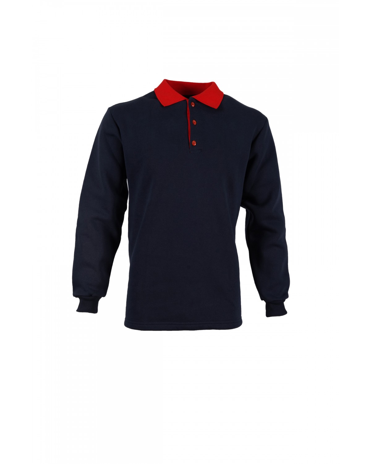 Polo Yaka Lacivert Sweatshirt