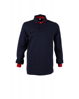 Polo Yaka Lacivert Sweatshirt