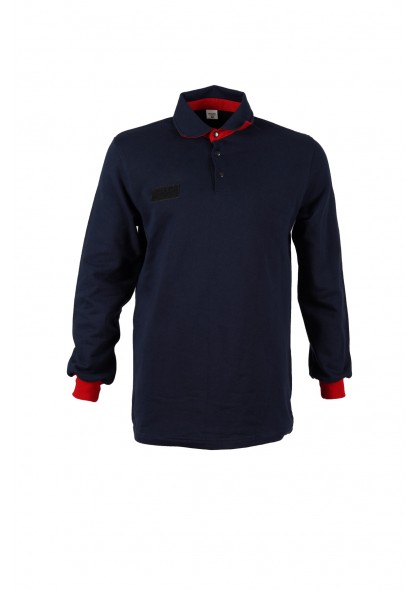 Polo Yaka Lacivert Sweatshirt